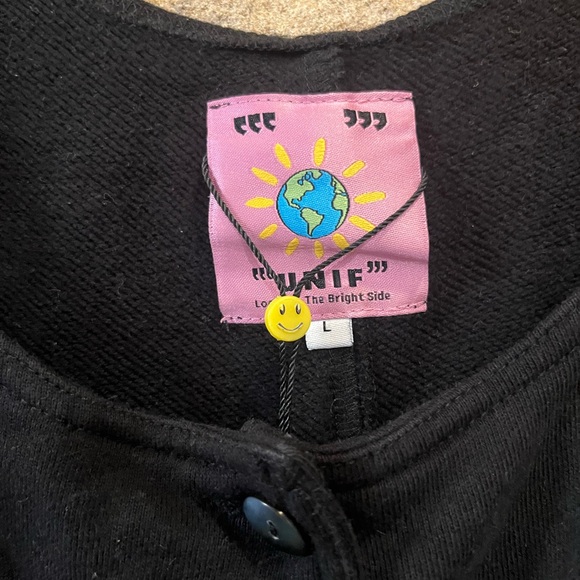 UNIF Parker Dress Button Down with Mother-of-Pearl Buttons SZ 10 - Picture 3 of 5